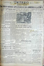 Página do jornal Unitário de março de 1950