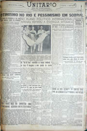 Página do jornal Unitário de março de 1950