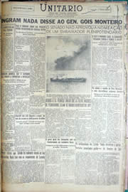 Página do jornal Unitário de março de 1950