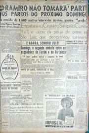 Página do jornal Unitário de março de 1950