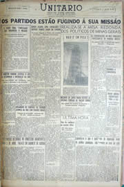 Página do jornal Unitário de março de 1950