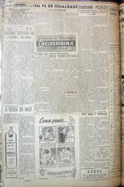 Página do jornal Unitário de março de 1950