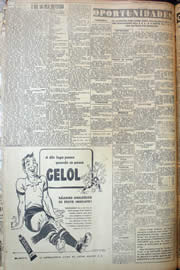 Página do jornal Unitário de março de 1950