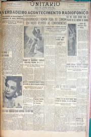 Página do jornal Unitário de março de 1950