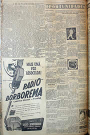 Página do jornal Unitário de março de 1950