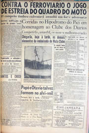 Página do jornal Unitário de março de 1950