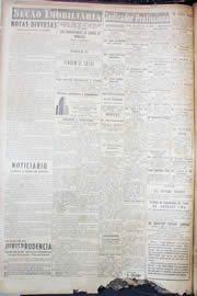 Página do jornal Unitário de maio de 1950
