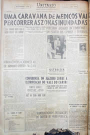 Página do jornal Unitário de maio de 1950