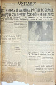 Página do jornal Unitário de maio de 1950