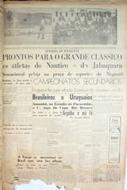Página do jornal Unitário de maio de 1950