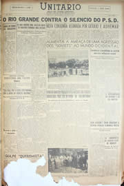 Página do jornal Unitário de maio de 1950