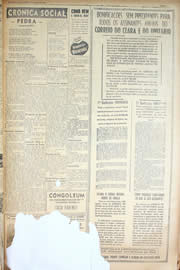 Página do jornal Unitário de maio de 1950