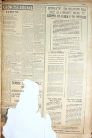 Página do jornal Unitário de maio de 1950
