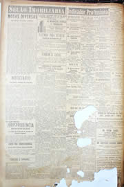 Página do jornal Unitário de maio de 1950