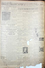 Página do jornal Unitário de maio de 1950