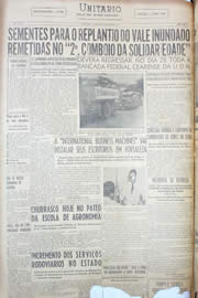 Página do jornal Unitário de maio de 1950