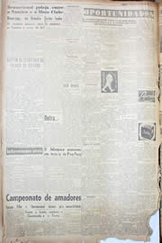 Página do jornal Unitário de maio de 1950