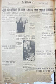 Página do jornal Unitário de maio de 1950