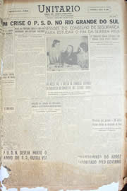 Página do jornal Unitário de maio de 1950