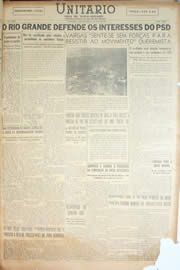 Página do jornal Unitário de maio de 1950