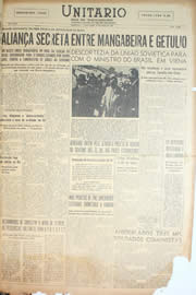 Página do jornal Unitário de maio de 1950