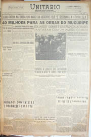 Página do jornal Unitário de maio de 1950