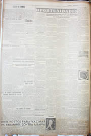 Página do jornal Unitário de maio de 1950