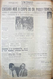 Página do jornal Unitário de junho de 1950