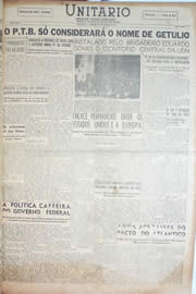 Página do jornal Unitário de junho de 1950