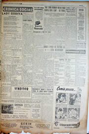 Página do jornal Unitário de junho de 1950