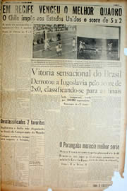 Página do jornal Unitário de julho de 1950