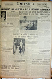 Página do jornal Unitário de julho de 1950