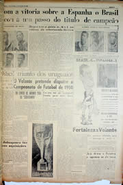 Página do jornal Unitário de julho de 1950