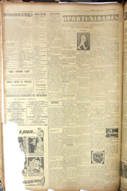 Página do jornal Unitário de julho de 1950