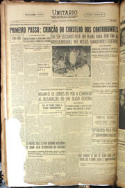 Página do jornal Unitário de julho de 1950