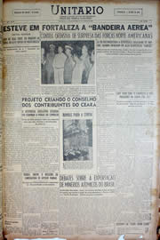 Página do jornal Unitário de julho de 1950