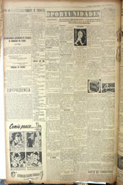 Página do jornal Unitário de agosto de 1950