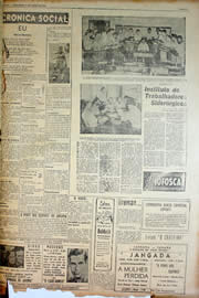 Página do jornal Unitário de agosto de 1950