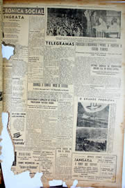 Página do jornal Unitário de agosto de 1950
