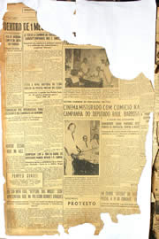 Página do jornal Unitário de agosto de 1950