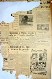 Página do jornal Unitário de agosto de 1950