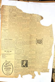 Página do jornal Unitário de agosto de 1950