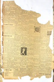 Página do jornal Unitário de agosto de 1950