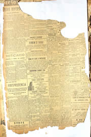 Página do jornal Unitário de agosto de 1950