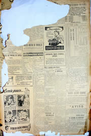 Página do jornal Unitário de agosto de 1950
