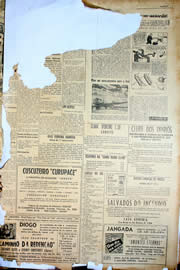 Página do jornal Unitário de agosto de 1950