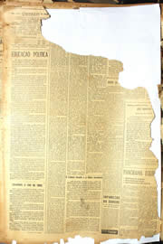 Página do jornal Unitário de agosto de 1950