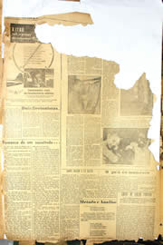 Página do jornal Unitário de agosto de 1950