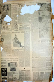 Página do jornal Unitário de agosto de 1950