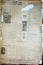 Página do jornal Unitário de agosto de 1950
